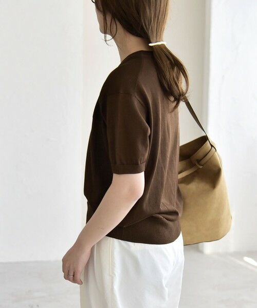 SHIPS / シップス ニット・セーター | 《予約》quaranciel:〈接触冷感/手洗い可能〉コンパクト シアー ニット TEE | 詳細19