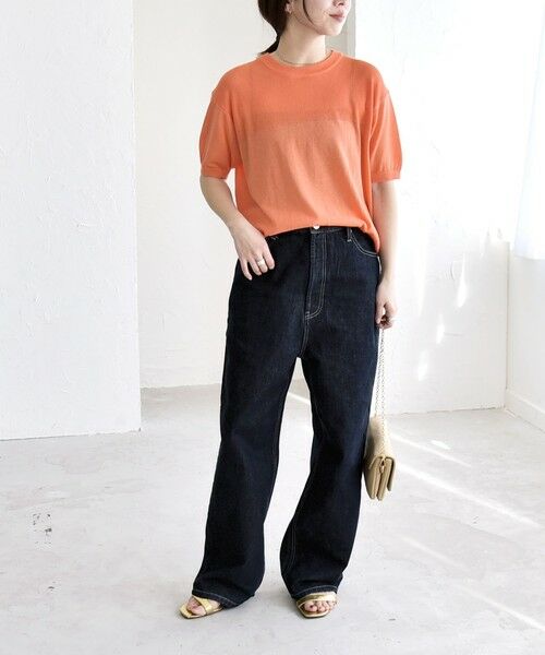 SHIPS / シップス ニット・セーター | 《予約》quaranciel:〈接触冷感/手洗い可能〉コンパクト シアー ニット TEE | 詳細30