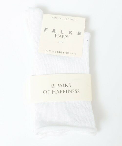 SHIPS / シップス ソックス | FALKE:〈洗濯機可能〉HAPPY 2PACK SOCKS（ホワイト）