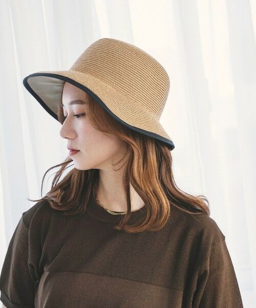 SHIPS / シップス ハット | 《予約》quaranciel:〈手洗い可能〉パイピング ハット（キャメル）