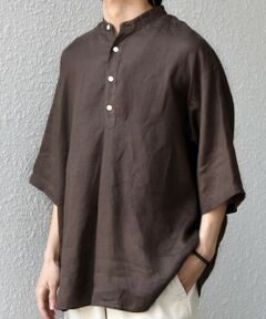 SHIPS / シップス シャツ・ブラウス | SHIPS any:〈洗濯機可能〉ピュアリネン バンド スキッパー ハーフスリーブ プルオーバー シャツ 26SS◆