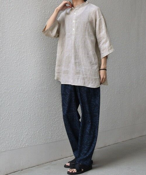 SHIPS / シップス シャツ・ブラウス | SHIPS any:〈洗濯機可能〉ピュアリネン バンド スキッパー ハーフスリーブ プルオーバー シャツ 26SS◆ | 詳細1