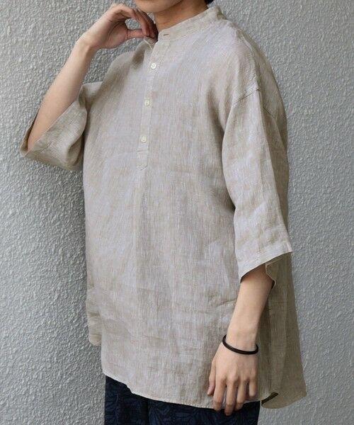 SHIPS / シップス シャツ・ブラウス | SHIPS any:〈洗濯機可能〉ピュアリネン バンド スキッパー ハーフスリーブ プルオーバー シャツ 26SS◆ | 詳細4