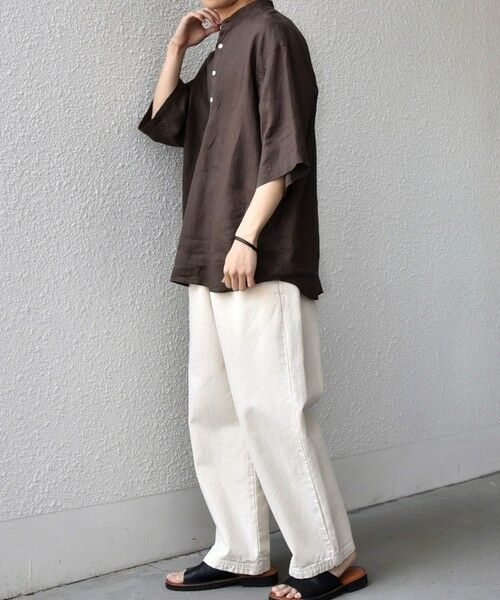 SHIPS / シップス シャツ・ブラウス | SHIPS any:〈洗濯機可能〉ピュアリネン バンド スキッパー ハーフスリーブ プルオーバー シャツ 26SS◆ | 詳細20