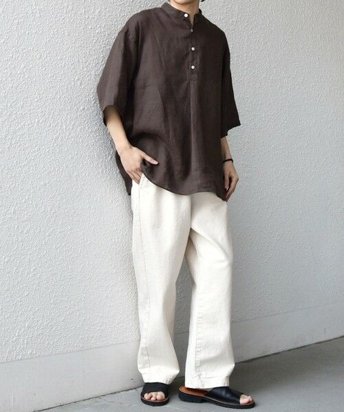 SHIPS / シップス シャツ・ブラウス | SHIPS any:〈洗濯機可能〉ピュアリネン バンド スキッパー ハーフスリーブ プルオーバー シャツ 26SS◆ | 詳細21