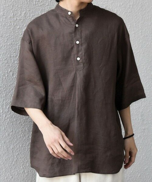 SHIPS / シップス シャツ・ブラウス | SHIPS any:〈洗濯機可能〉ピュアリネン バンド スキッパー ハーフスリーブ プルオーバー シャツ 26SS◆ | 詳細22