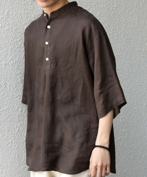 SHIPS / シップス シャツ・ブラウス | SHIPS any:〈洗濯機可能〉ピュアリネン バンド スキッパー ハーフスリーブ プルオーバー シャツ 26SS◆ | 詳細23