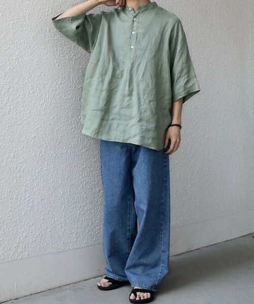 SHIPS / シップス シャツ・ブラウス | SHIPS any:〈洗濯機可能〉ピュアリネン バンド スキッパー ハーフスリーブ プルオーバー シャツ 26SS◆ | 詳細27