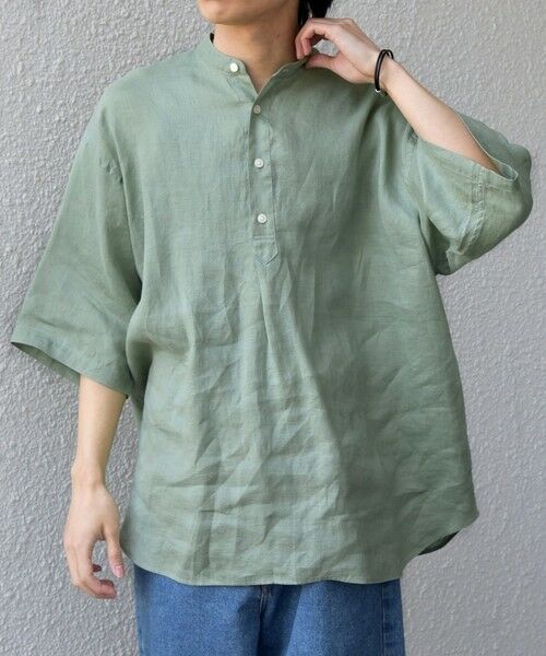 SHIPS / シップス シャツ・ブラウス | SHIPS any:〈洗濯機可能〉ピュアリネン バンド スキッパー ハーフスリーブ プルオーバー シャツ 26SS◆ | 詳細29