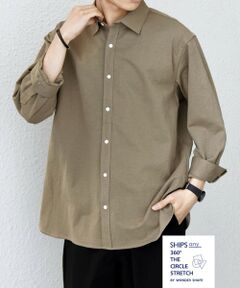 SHIPS / シップス シャツ・ブラウス | SHIPS any:〈接触冷感/ストレッチ〉360° THE CIRCLE STRETCH リネン ミックス 7分袖 レギュラー シャツ(セットアップ対応)◆