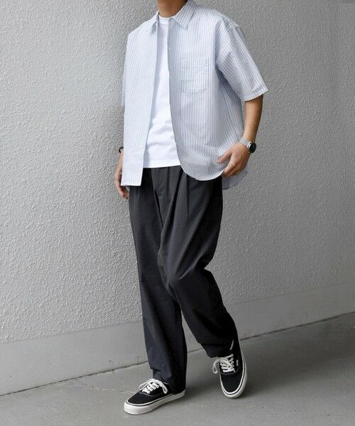 SHIPS / シップス シャツ・ブラウス | SHIPS any: JAPAN MADE ブルー ストライプ/ソリッド レギュラーカラー 半袖 シャツ◆ | 詳細2