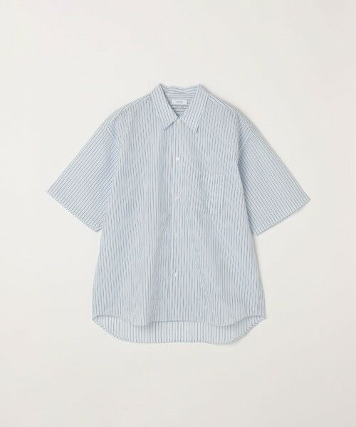 SHIPS / シップス シャツ・ブラウス | SHIPS any: JAPAN MADE ブルー ストライプ/ソリッド レギュラーカラー 半袖 シャツ◆ | 詳細6
