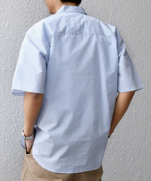 SHIPS / シップス シャツ・ブラウス | SHIPS any: JAPAN MADE ブルー ストライプ/ソリッド レギュラーカラー 半袖 シャツ◆ | 詳細12
