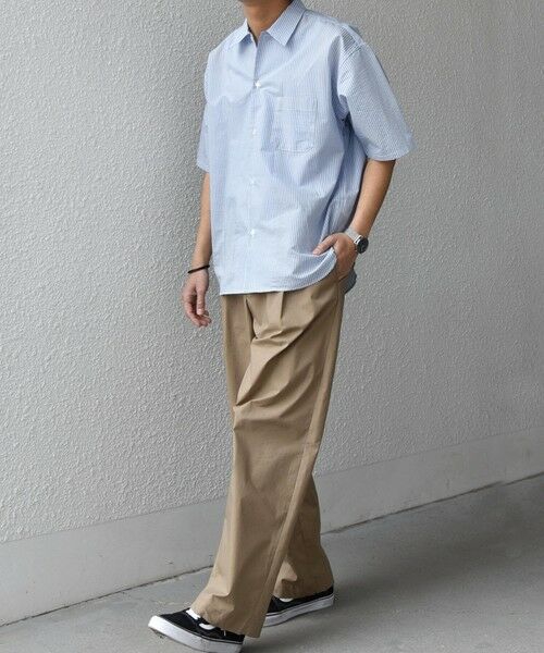 SHIPS / シップス シャツ・ブラウス | SHIPS any: JAPAN MADE ブルー ストライプ/ソリッド レギュラーカラー 半袖 シャツ◆ | 詳細9