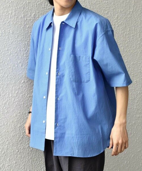 SHIPS / シップス シャツ・ブラウス | SHIPS any: JAPAN MADE ブルー ストライプ/ソリッド レギュラーカラー 半袖 シャツ◆ | 詳細17