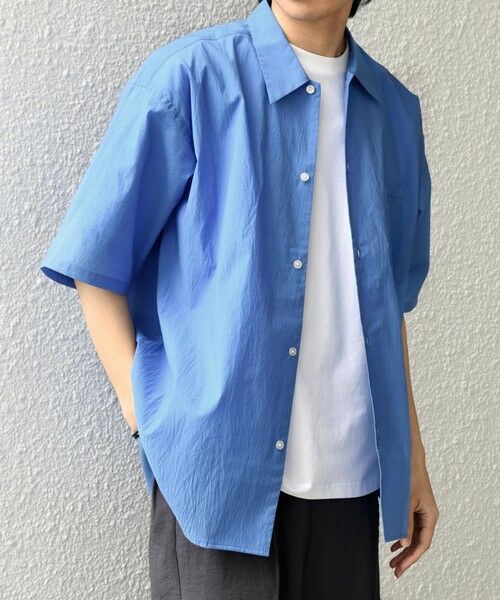 SHIPS / シップス シャツ・ブラウス | SHIPS any: JAPAN MADE ブルー ストライプ/ソリッド レギュラーカラー 半袖 シャツ◆ | 詳細18