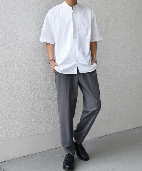 SHIPS / シップス シャツ・ブラウス | SHIPS any:〈ストレッチ〉Primeflex(R) JAPAN MADE バンドカラー ポケット 半袖 シャツ◆ | 詳細1