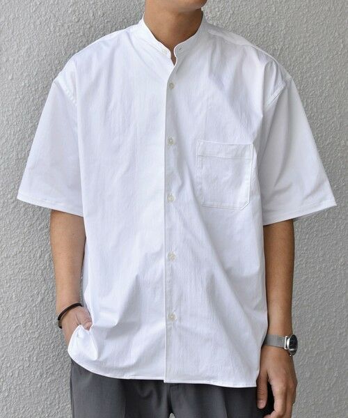 SHIPS / シップス シャツ・ブラウス | SHIPS any:〈ストレッチ〉Primeflex(R) JAPAN MADE バンドカラー ポケット 半袖 シャツ◆ | 詳細3