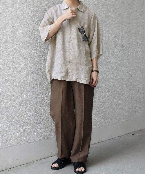 SHIPS / シップス シャツ・ブラウス | SHIPS any:〈洗濯機可能〉ピュアリネン リラックス オープンカラー シャツ◆ | 詳細1