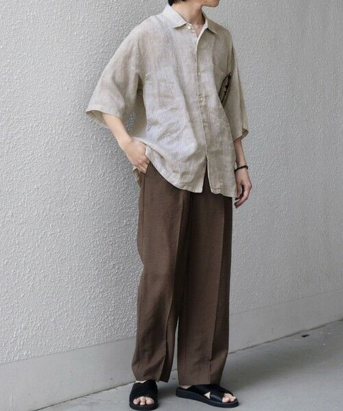 SHIPS / シップス シャツ・ブラウス | SHIPS any:〈洗濯機可能〉ピュアリネン リラックス オープンカラー シャツ◆ | 詳細2