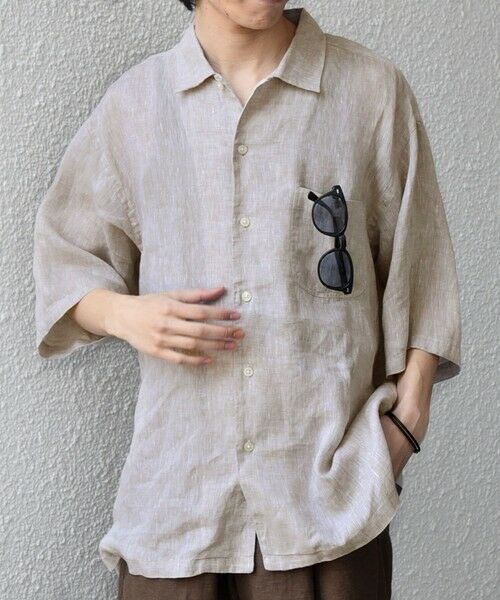 SHIPS / シップス シャツ・ブラウス | SHIPS any:〈洗濯機可能〉ピュアリネン リラックス オープンカラー シャツ◆ | 詳細3