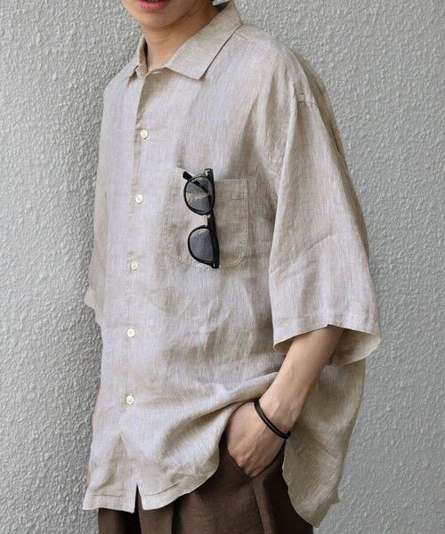 SHIPS / シップス シャツ・ブラウス | SHIPS any:〈洗濯機可能〉ピュアリネン リラックス オープンカラー シャツ◆ | 詳細4