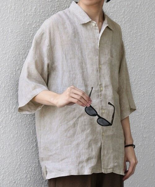 SHIPS / シップス シャツ・ブラウス | SHIPS any:〈洗濯機可能〉ピュアリネン リラックス オープンカラー シャツ◆ | 詳細5
