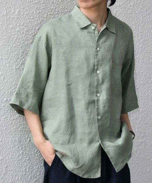 SHIPS / シップス シャツ・ブラウス | SHIPS any:〈洗濯機可能〉ピュアリネン リラックス オープンカラー シャツ◆ | 詳細25