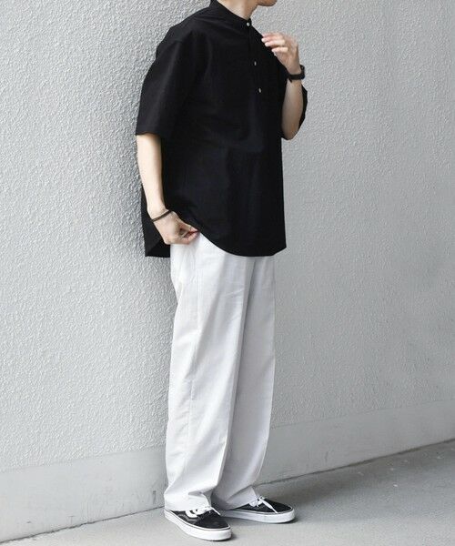 SHIPS / シップス シャツ・ブラウス | SHIPS any:〈接触冷感/ストレッチ〉360° THE CIRCLE STRETCH リネン ミックス バンドカラー プルオーバー シャツ(セットアップ対応)◆ | 詳細2