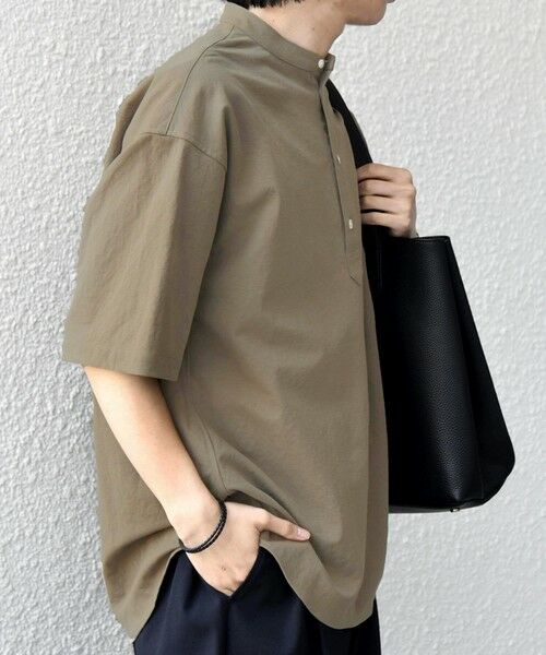 SHIPS / シップス シャツ・ブラウス | SHIPS any:〈接触冷感/ストレッチ〉360° THE CIRCLE STRETCH リネン ミックス バンドカラー プルオーバー シャツ(セットアップ対応)◆ | 詳細13