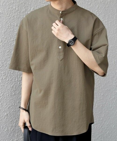 SHIPS / シップス シャツ・ブラウス | SHIPS any:〈接触冷感/ストレッチ〉360° THE CIRCLE STRETCH リネン ミックス バンドカラー プルオーバー シャツ(セットアップ対応)◆ | 詳細11