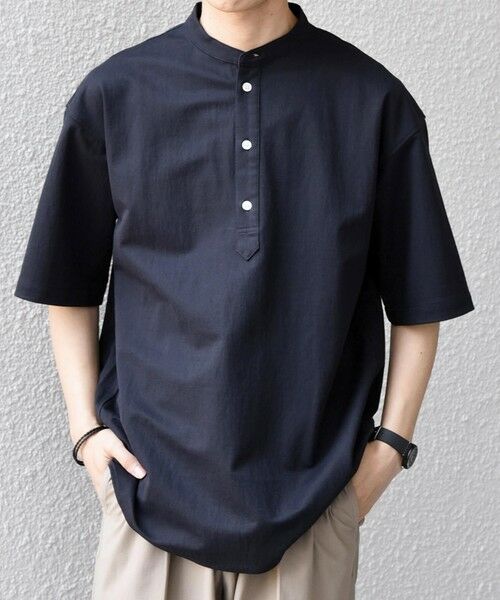 SHIPS / シップス シャツ・ブラウス | SHIPS any:〈接触冷感/ストレッチ〉360° THE CIRCLE STRETCH リネン ミックス バンドカラー プルオーバー シャツ(セットアップ対応)◆ | 詳細19