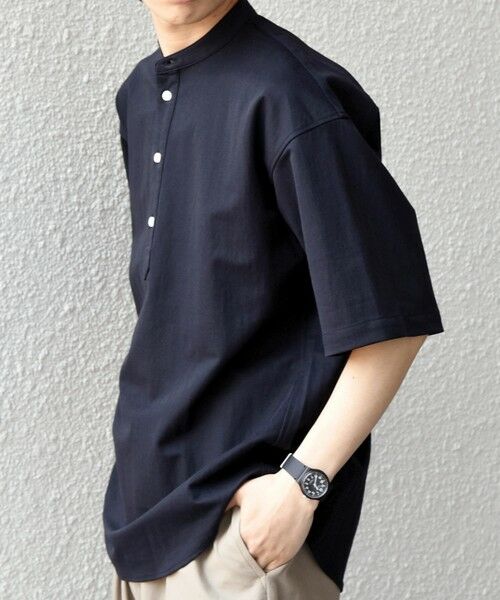 SHIPS / シップス シャツ・ブラウス | SHIPS any:〈接触冷感/ストレッチ〉360° THE CIRCLE STRETCH リネン ミックス バンドカラー プルオーバー シャツ(セットアップ対応)◆ | 詳細20