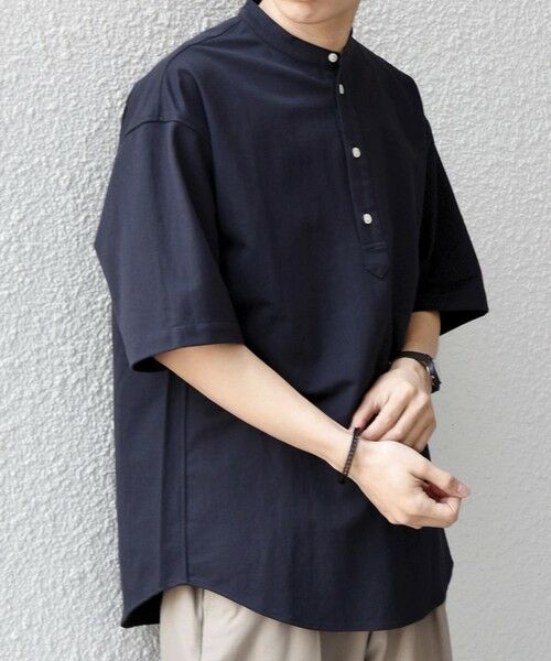 SHIPS / シップス シャツ・ブラウス | SHIPS any:〈接触冷感/ストレッチ〉360° THE CIRCLE STRETCH リネン ミックス バンドカラー プルオーバー シャツ(セットアップ対応)◆ | 詳細21