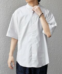 SHIPS / シップス シャツ・ブラウス | 【WEB限定】SHIPS any: ハイブリッドリネン バンドカラー ショートスリーブ シャツ(セットアップ対応)◆