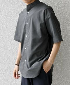 SHIPS / シップス シャツ・ブラウス | 【WEB限定】SHIPS any: ハイブリッドリネン バンドカラー ショートスリーブ シャツ(セットアップ対応)◆