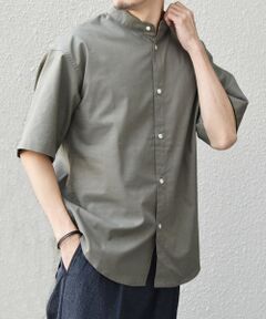 SHIPS / シップス シャツ・ブラウス | 【WEB限定】SHIPS any: ハイブリッドリネン バンドカラー ショートスリーブ シャツ(セットアップ対応)◆