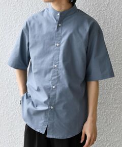 SHIPS / シップス シャツ・ブラウス | 【WEB限定】SHIPS any: ハイブリッドリネン バンドカラー ショートスリーブ シャツ(セットアップ対応)◆