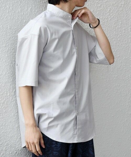 SHIPS / シップス シャツ・ブラウス | 【WEB限定】SHIPS any: ハイブリッドリネン バンドカラー ショートスリーブ シャツ(セットアップ対応)◆ | 詳細5