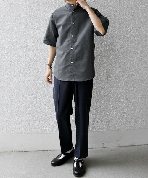 SHIPS / シップス シャツ・ブラウス | 【WEB限定】SHIPS any: ハイブリッドリネン バンドカラー ショートスリーブ シャツ(セットアップ対応)◆ | 詳細8