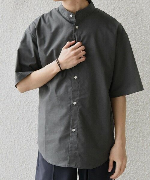 SHIPS / シップス シャツ・ブラウス | 【WEB限定】SHIPS any: ハイブリッドリネン バンドカラー ショートスリーブ シャツ(セットアップ対応)◆ | 詳細9