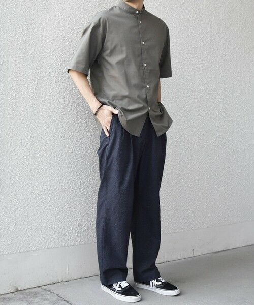 SHIPS / シップス シャツ・ブラウス | 【WEB限定】SHIPS any: ハイブリッドリネン バンドカラー ショートスリーブ シャツ(セットアップ対応)◆ | 詳細15