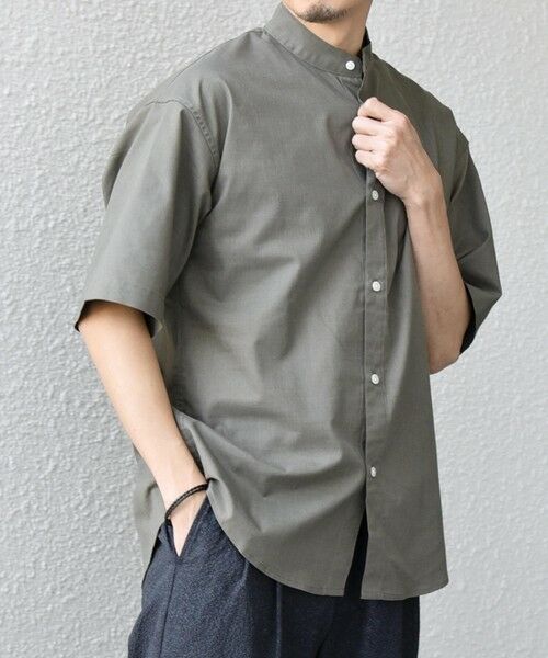 SHIPS / シップス シャツ・ブラウス | 【WEB限定】SHIPS any: ハイブリッドリネン バンドカラー ショートスリーブ シャツ(セットアップ対応)◆ | 詳細17