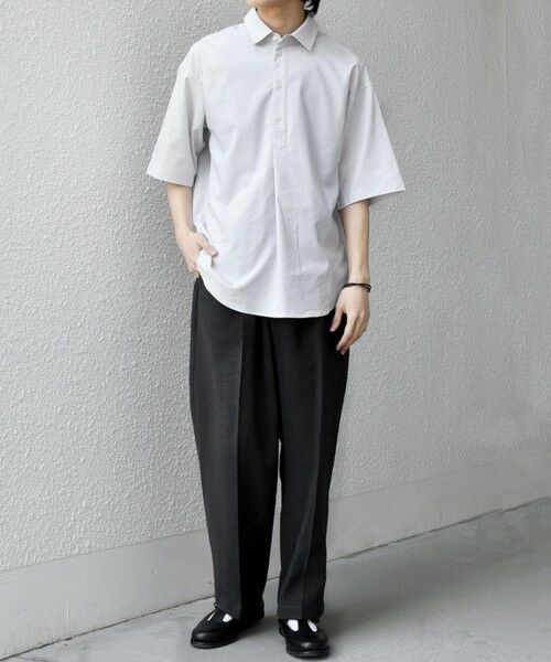 SHIPS / シップス シャツ・ブラウス | 【WEB限定】SHIPS any: ハイブリッドリネン プルオーバー シャツ(セットアップ対応) 26SS◆ | 詳細1