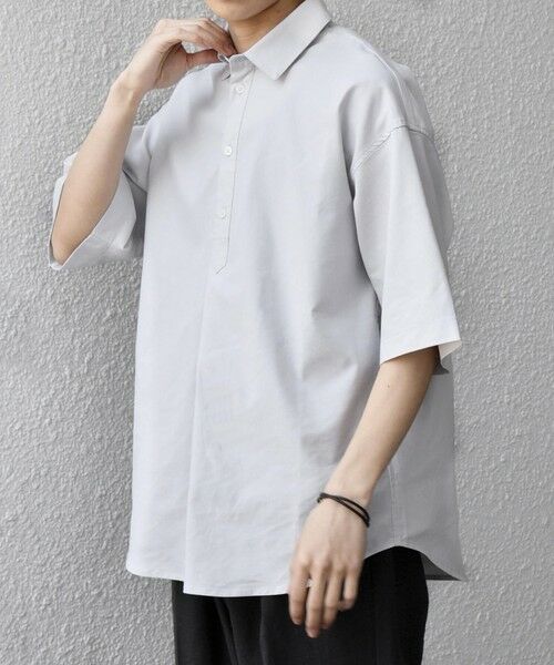 SHIPS / シップス シャツ・ブラウス | 【WEB限定】SHIPS any: ハイブリッドリネン プルオーバー シャツ(セットアップ対応) 26SS◆ | 詳細4