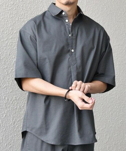 SHIPS / シップス シャツ・ブラウス | 【WEB限定】SHIPS any: ハイブリッドリネン プルオーバー シャツ(セットアップ対応) 26SS◆ | 詳細15