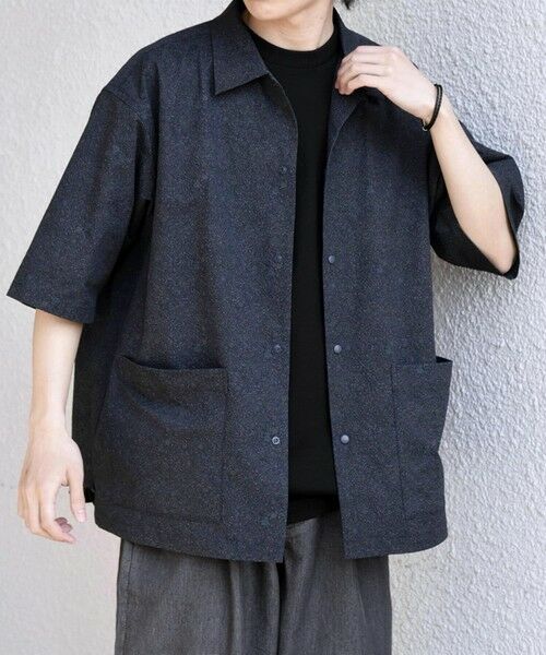 SHIPS / シップス シャツ・ブラウス | SHIPS any:〈撥水/軽量/ストレッチ〉SOLOTEX(R) シアサッカー キャンプポケット シャツ 26SS◆（ダークブルー）