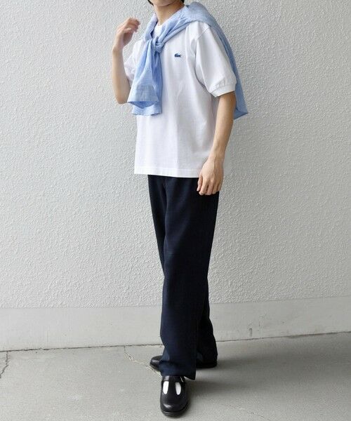 SHIPS / シップス Tシャツ | 【SHIPS any別注】LACOSTE: ワンポイント ロゴ ピケ クルーネック Tシャツ 26SS◆ | 詳細2
