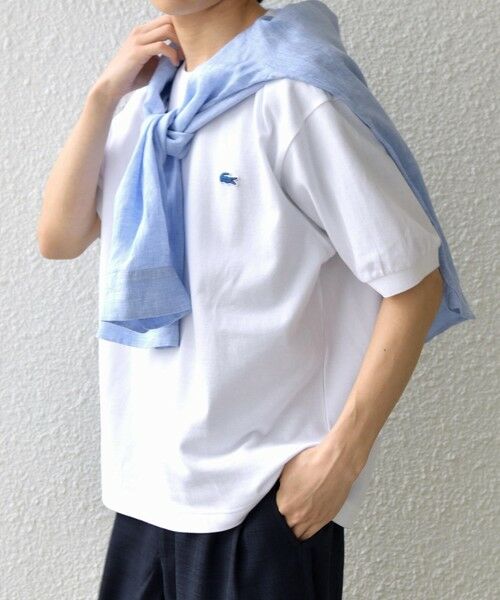 SHIPS / シップス Tシャツ | 【SHIPS any別注】LACOSTE: ワンポイント ロゴ ピケ クルーネック Tシャツ 26SS◆ | 詳細4