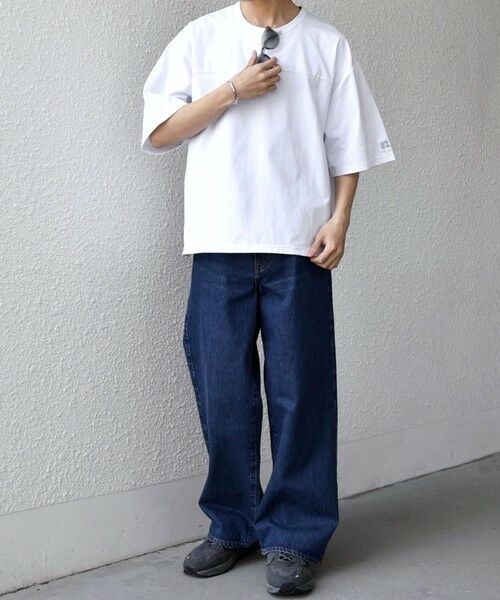 SHIPS / シップス Tシャツ | 【SHIPS any別注】RUSSELL ATHLETIC:〈吸水速乾/抗菌防臭〉Dri-Power(R) フットボール Tシャツ◆ | 詳細1